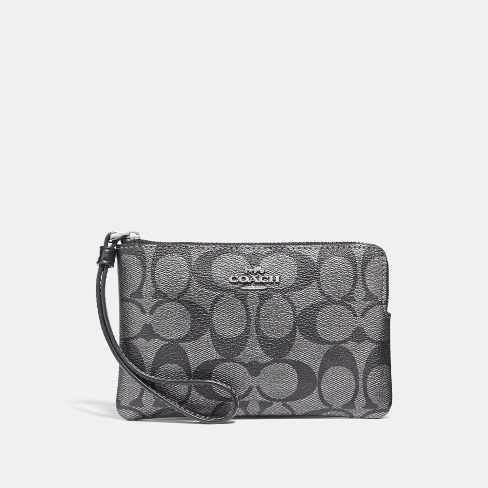 Corner Zip Wristlet In Signature Canvas