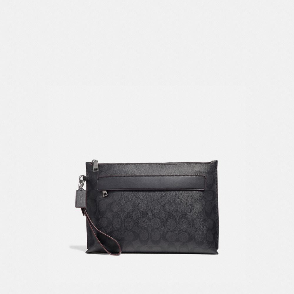 Coach Outlet Laptop Case in Signature Canvas - Black