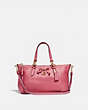 COACH®,MINI ALLY SATCHEL,Leather,Gold/Strawberry,Front View