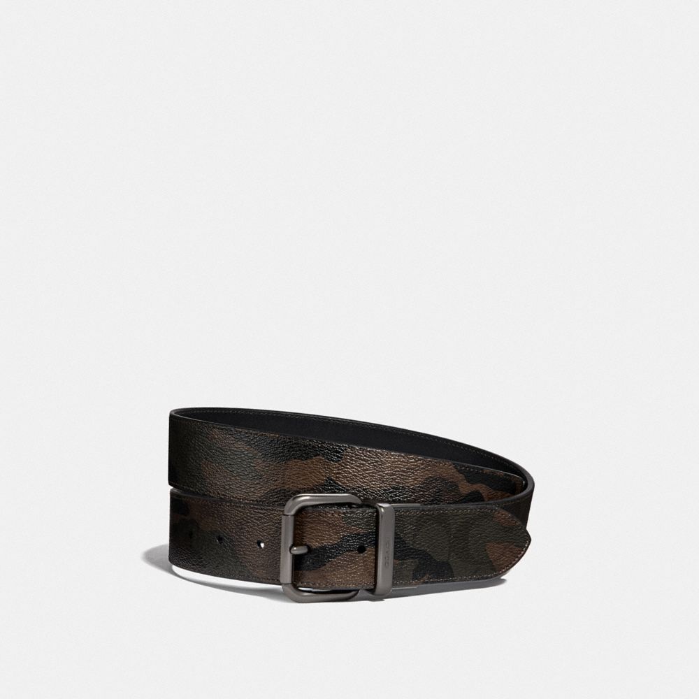 Dapped Coach Roller Cut To Size Reversible Belt In Signature Canvas With Halftone Camo Print