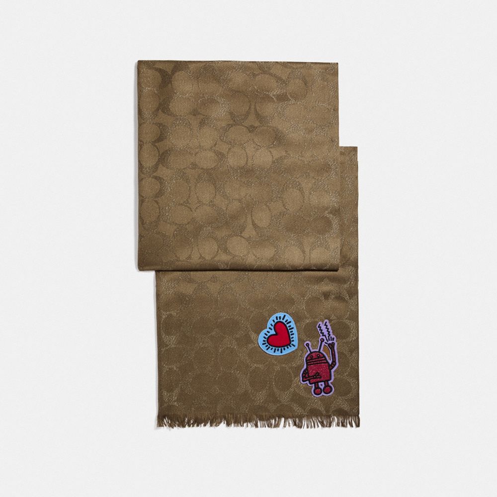 Keith Haring Patches Metallic Signature Wrap