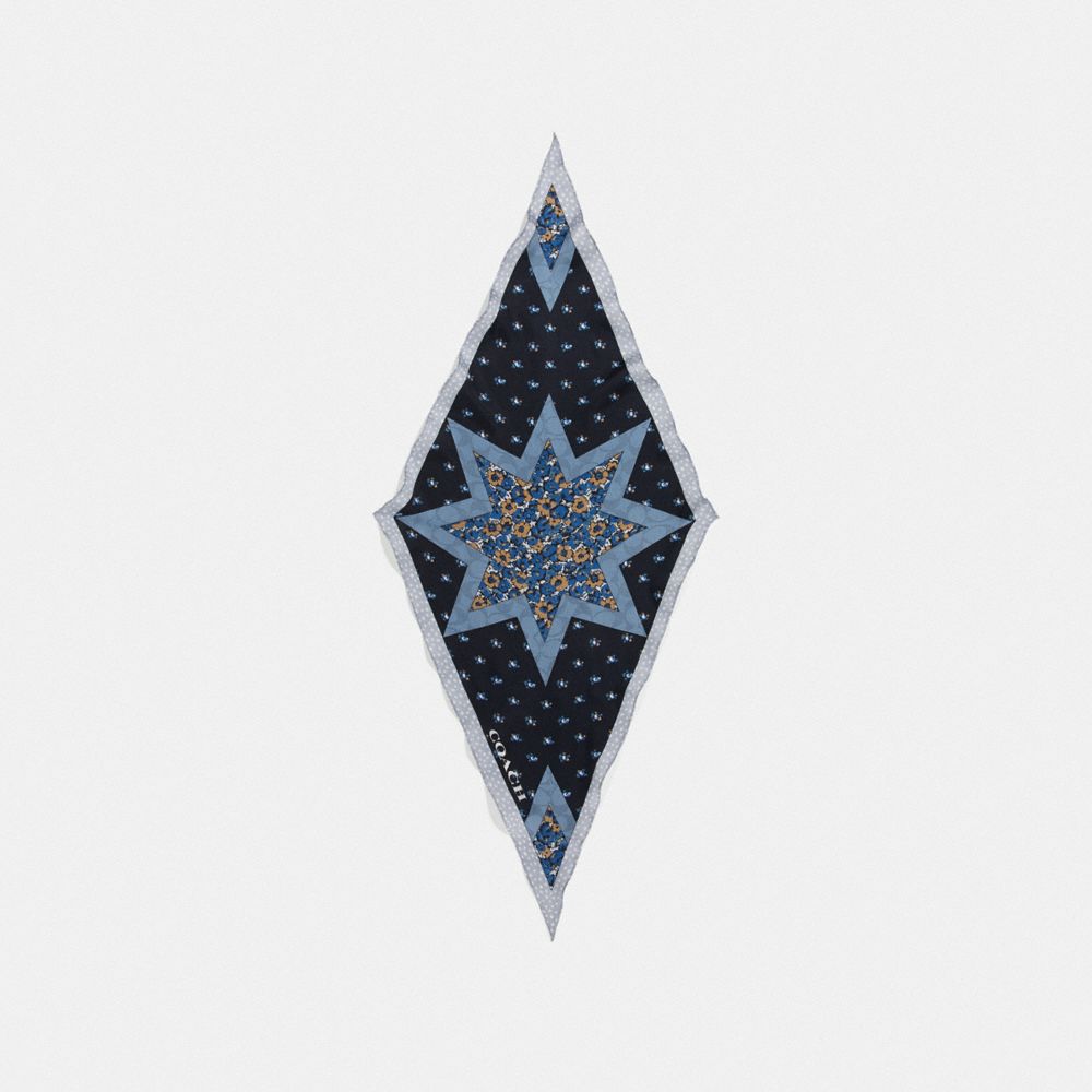 Star Patchwork Silk Diamond Scarf