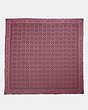 COACH®,SIGNATURE JACQUARD OVERSIZED SQUARE SCARF,Wine,Front View