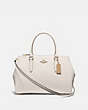 COACH®,LARGE SURREY CARRYALL,Leather,Large,Gold/Chalk,Front View