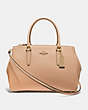 COACH®,LARGE SURREY CARRYALL,Leather,Large,Gold/BEECHWOOD,Front View
