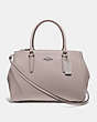 COACH®,LARGE SURREY CARRYALL,Leather,Large,Silver/Grey Birch,Front View