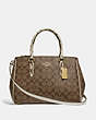 COACH®,LARGE SURREY CARRYALL IN SIGNATURE CANVAS,Leather,Medium,Gold/Khaki Multi,Front View