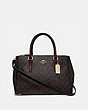 COACH®,LARGE SURREY CARRYALL IN SIGNATURE CANVAS,Leather,Medium,Gold/Brown Black Multi,Front View