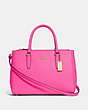 COACH®,SURREY CARRYALL,Leather,Small,Gold/Pink Ruby,Front View