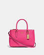 COACH®,MINI SURREY CARRYALL,Leather,Large,Gold/Pink Ruby,Front View