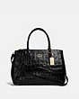 COACH®,LARGE SURREY CARRYALL,Leather,Large,Gold/Black,Front View