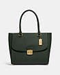 COACH®,AVARY TOTE,Leather,Large,Gold/Ivy,Front View