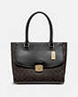 COACH®,AVARY TOTE IN SIGNATURE CANVAS,Leather,Large,Gold/Brown Black,Front View