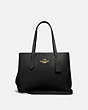 COACH®,AVENUE CARRYALL,Leather,Large,Gold/Black Oxblood 1,Front View