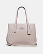 COACH®,AVENUE CARRYALL,Leather,Large,Silver/Grey Birch Midnight,Front View