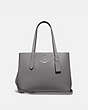 COACH®,AVENUE CARRYALL,Leather,Large,Silver/Heather Grey/Oxblood 1,Front View