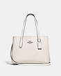 COACH®,AVENUE CARRYALL,Leather,Large,Silver/Chalk Rose Gold,Front View