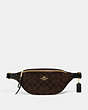 COACH®,BELT BAG IN SIGNATURE CANVAS,pvc,Medium,Gold/Brown Black,Front View