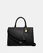COACH®,ZOE CARRYALL,Leather,Large,Gold/Black,Front View