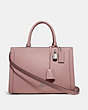 COACH®,ZOE CARRYALL,Leather,Large,Silver/Petal,Front View