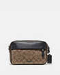COACH®,GRAHAM CROSSBODY IN SIGNATURE CANVAS,Leather,Small,Gunmetal/Tan,Front View