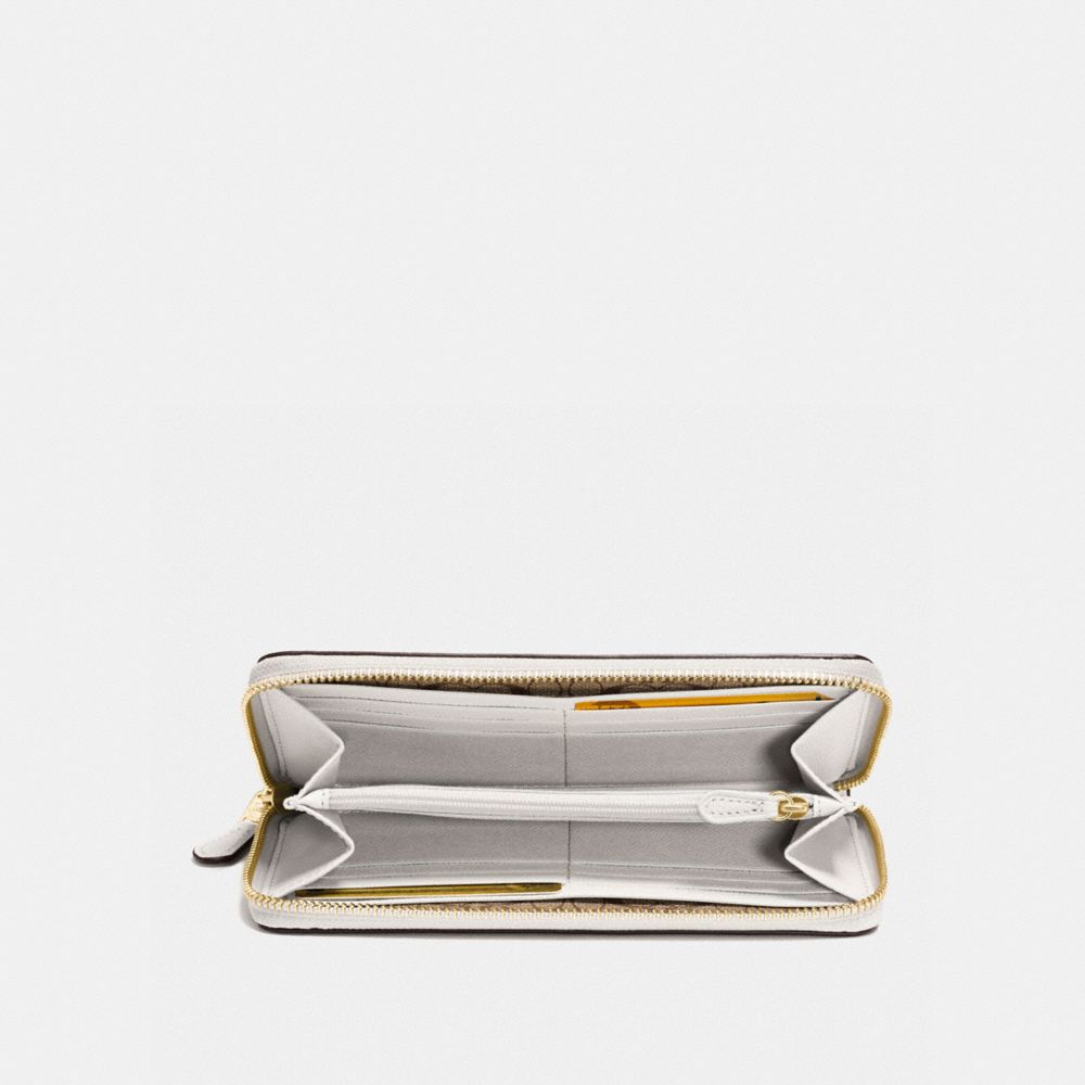COACH®,Accordion Zip Wallet,,Inside View,Top View