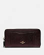 COACH®,ACCORDION ZIP WALLET,pusplitleather,Gold/Oxblood 1,Front View