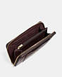 COACH®,ACCORDION ZIP WALLET,pusplitleather,Gold/Oxblood 1,Inside View,Top View