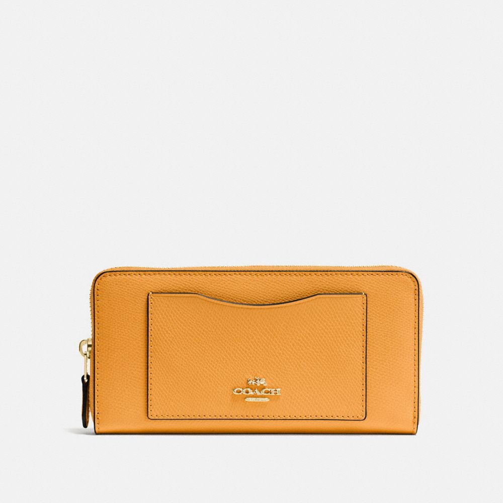 COACH Accordion Zip Wallet in Crossgrain Leather