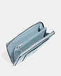 COACH®,ACCORDION ZIP WALLET,pusplitleather,Silver/Pale Blue,Inside View,Top View