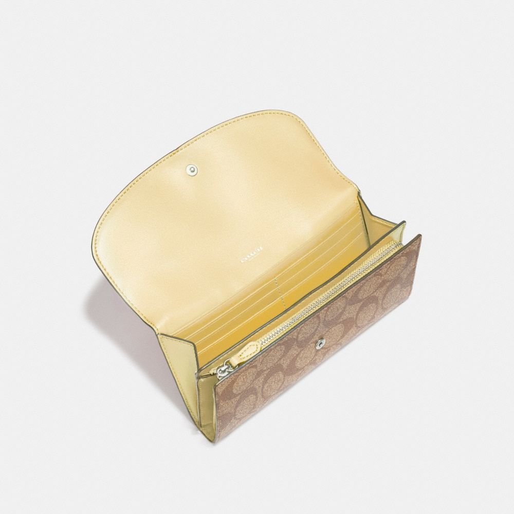 Portefeuille Slim Enveloppe En Toile Signature