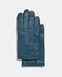 COACH®,LEATHER GLOVES,n/a,Denim,Front View