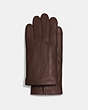 COACH®,LEATHER GLOVES,n/a,Mahogany brown,Front View