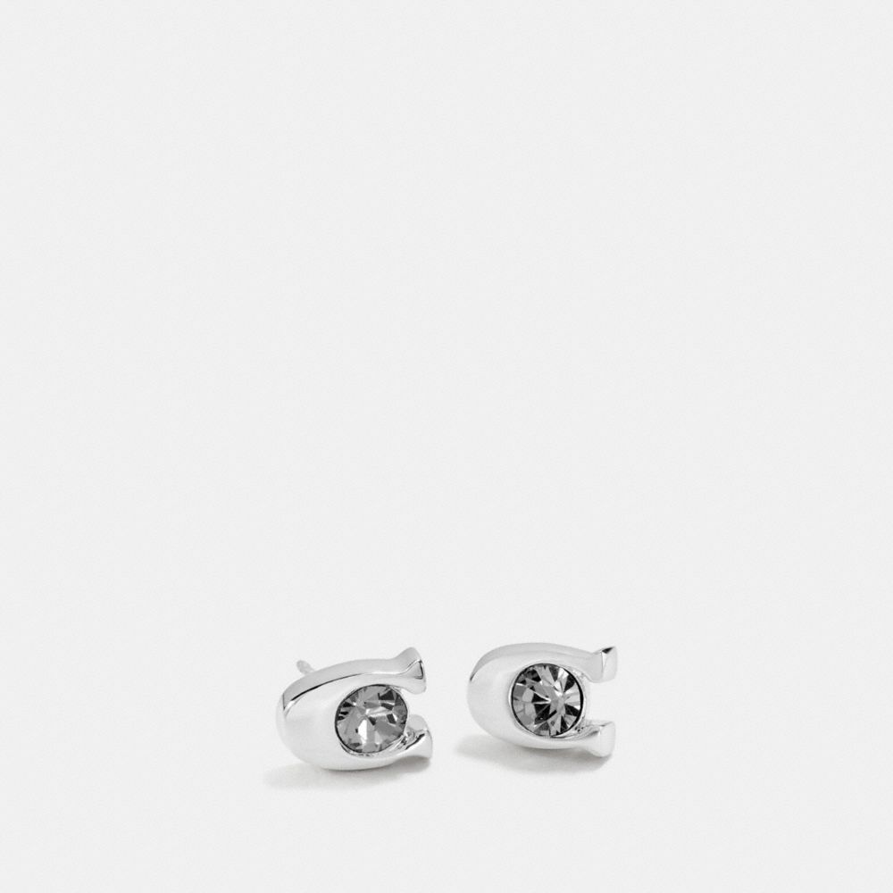 COACH®  Pavé Signature Stud Earrings