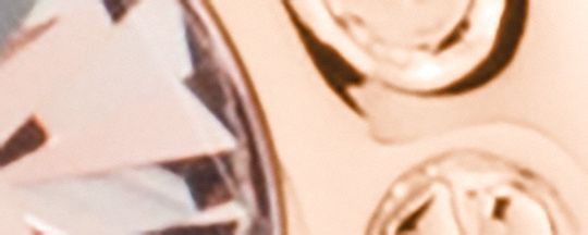 COACH®,COLLIER PIERRE RONDE OUVERTE,Or Rose,Front View
