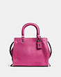 COACH®,ROGUE 25,Leather,Small,Pewter/Fuchsia,Front View