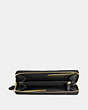 COACH®,ACCORDION ZIP WALLET IN SIGNATURE CANVAS,pvc,Gold/Brown Black,Inside View,Top View
