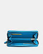 COACH®,ACCORDION ZIP WALLET IN SIGNATURE CANVAS,pvc,Silver/Light Khaki Bright Blue,Inside View,Top View
