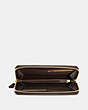 COACH®,ACCORDION ZIP WALLET IN SIGNATURE JACQUARD,Gold/Khaki Brown,Inside View,Top View
