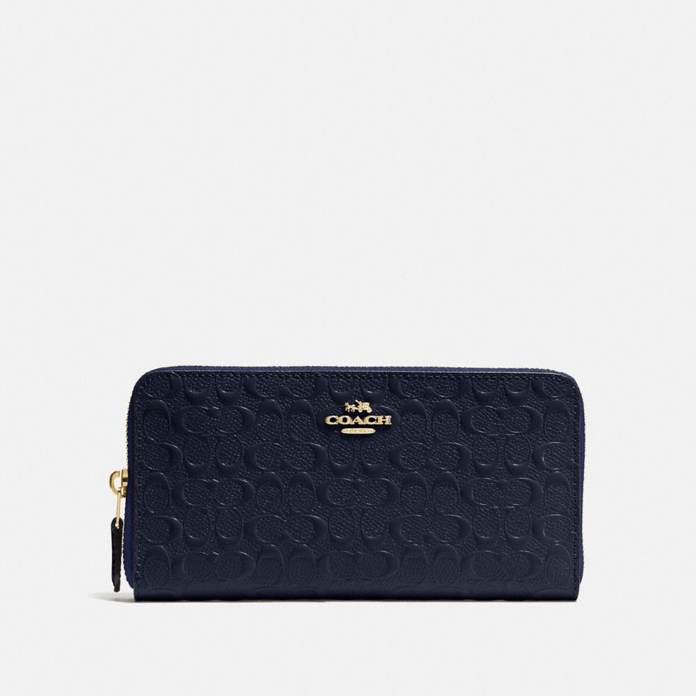 COACH® Outlet | Accordion Zip Wallet In Signature Leather