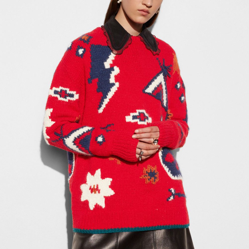 Motif Crewneck Sweater