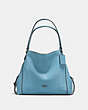 COACH®,EDIE SHOULDER BAG 31,Leather,Small,Dark Gunmetal/Chambray,Front View
