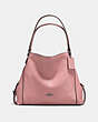 COACH®,EDIE SHOULDER BAG 31,Leather,Small,Dark Gunmetal/Dusty Rose,Front View