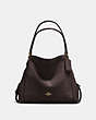 COACH®,EDIE SHOULDER BAG 31,Leather,Small,Light Gold/Chestnut,Front View