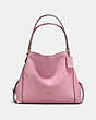 COACH®,EDIE SHOULDER BAG 31,Leather,Small,Light Gold/Rose,Front View