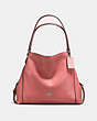 COACH®,EDIE SHOULDER BAG 31,Leather,Small,Silver/Bright Coral,Front View