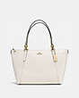 COACH®,AVA TOTE,pusplitleather,Large,Gold/Chalk,Front View