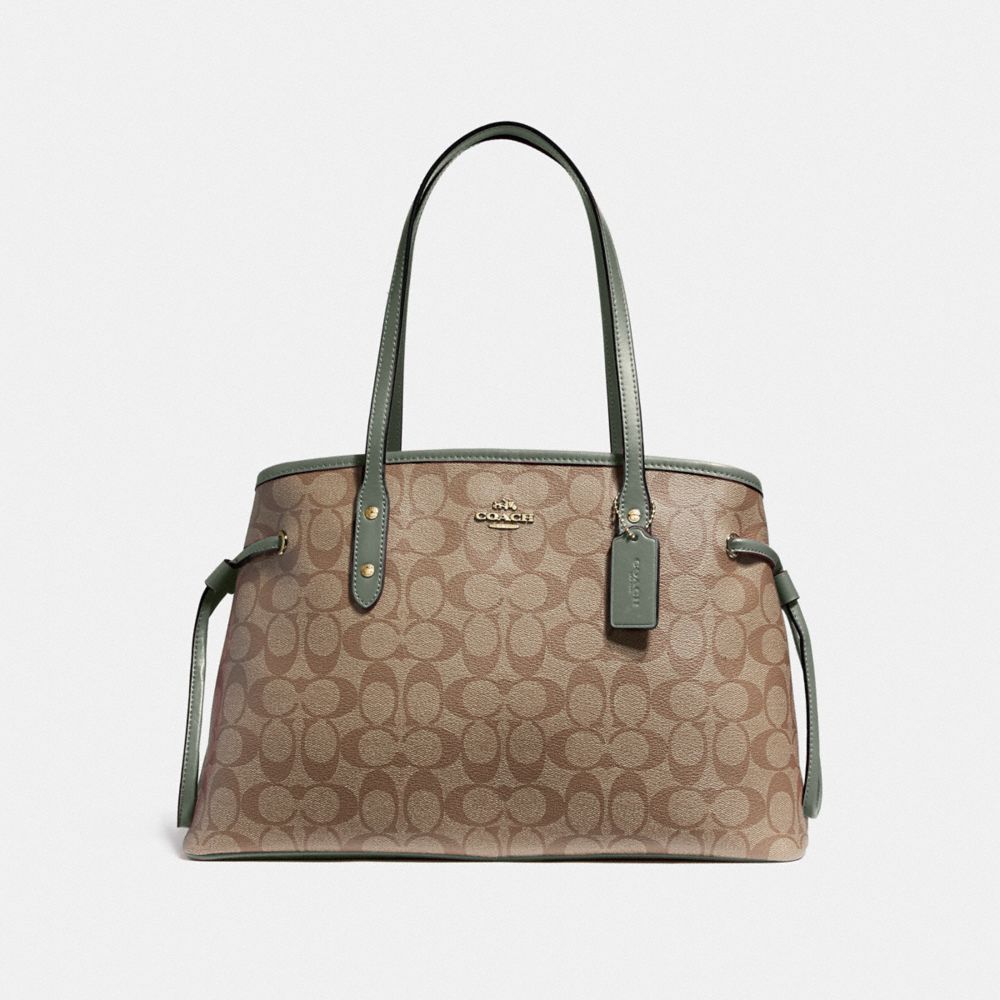 COACH®,Drawstring Carryall In Signature Canvas,,Front View