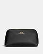 COACH®,COSMETIC CASE 17,Gold/Black,Front View