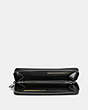 COACH®,ACCORDION WALLET IN SIGNATURE CANVAS,pvc,Charcoal/Black,Inside View,Top View